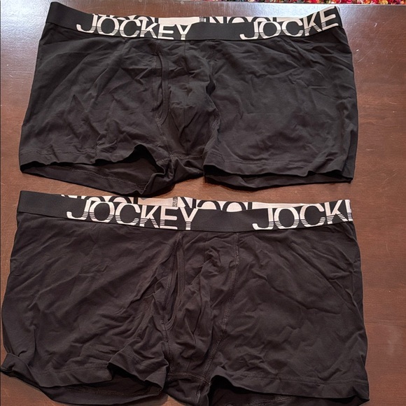 2 Pair of Jockey Men's Black Stretch Low Rise Stay New Boxer Briefs NWOT - Picture 1 of 2